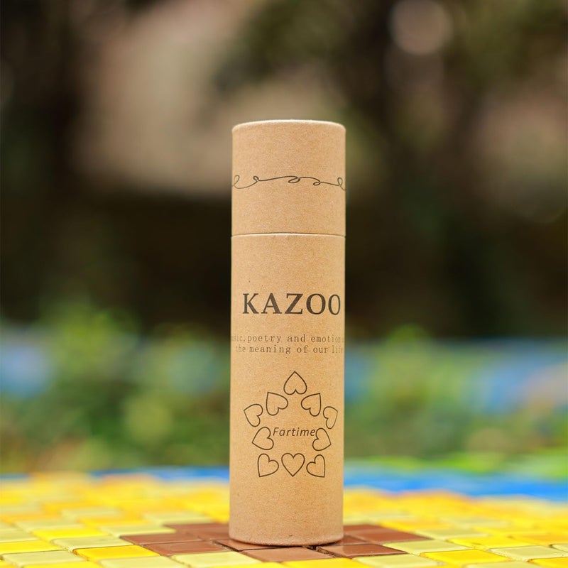 Fartime كازو فارتايم من سبائك الألمنيوم الفاخرة باللونين الذهبي والفضي مع 5 غشاء كازو وصندوق هدايا جميل - آلات موسيقية. - Image 2